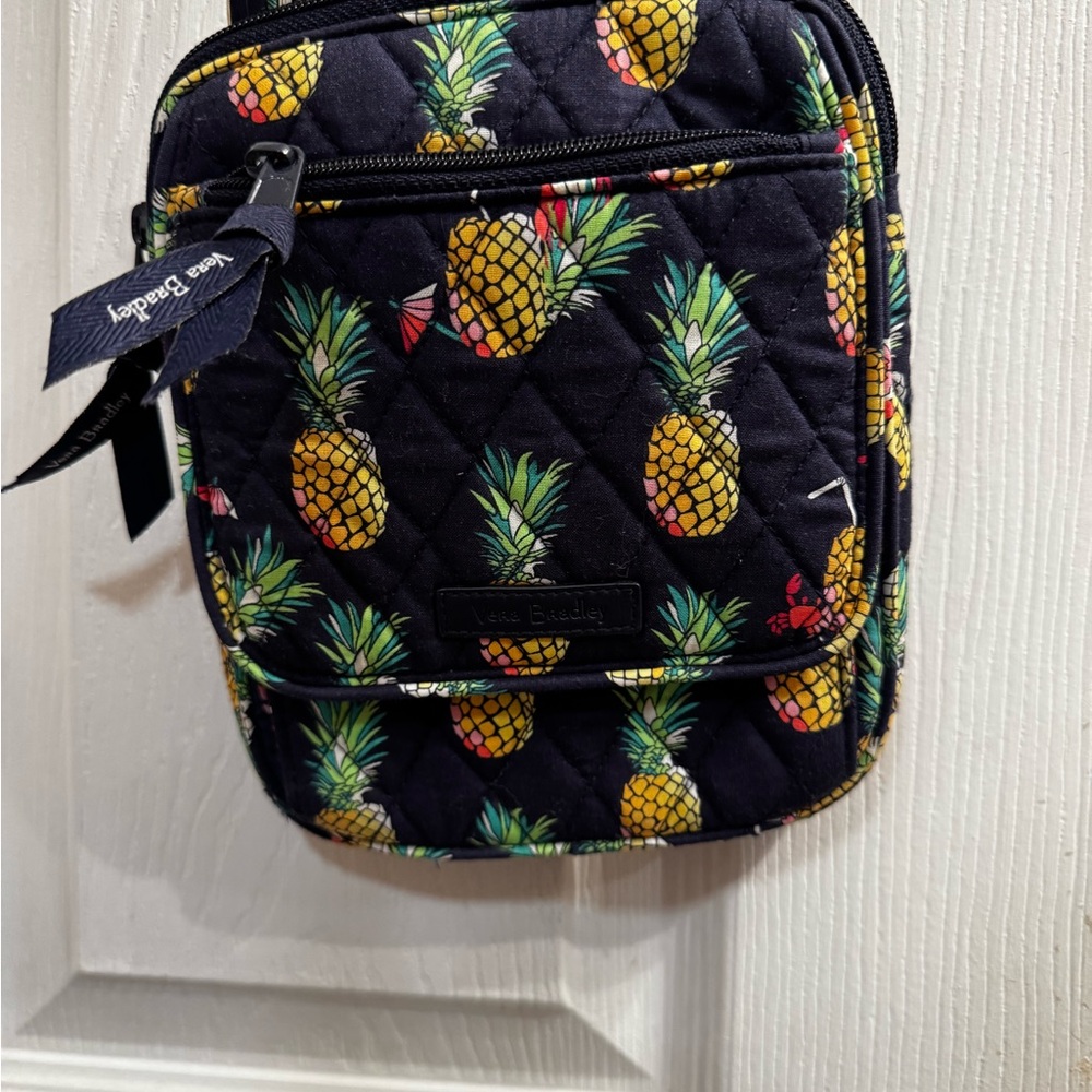 Small Vera Bradley quilted pineapple crossbody purse